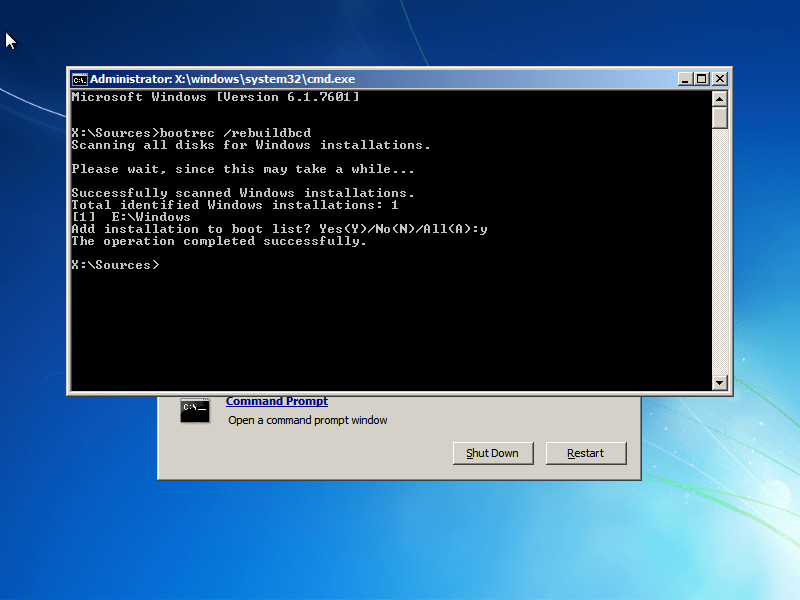 boot camp installer disc could not be found